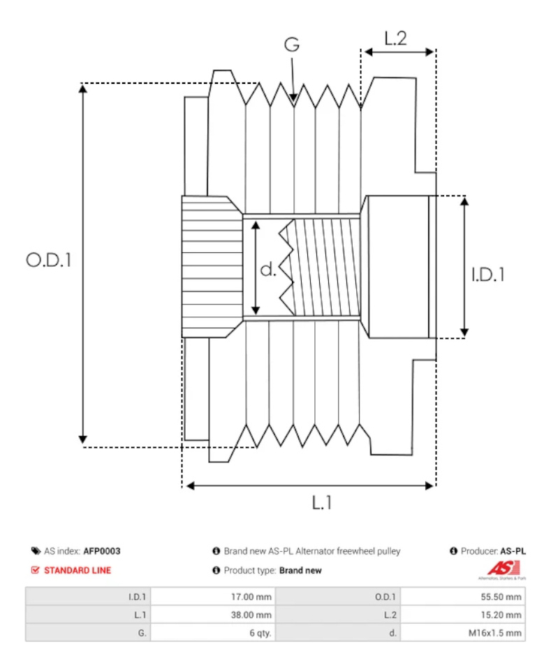 Polea Alternador Zm 9601231 Mercedes Benz Sprinter