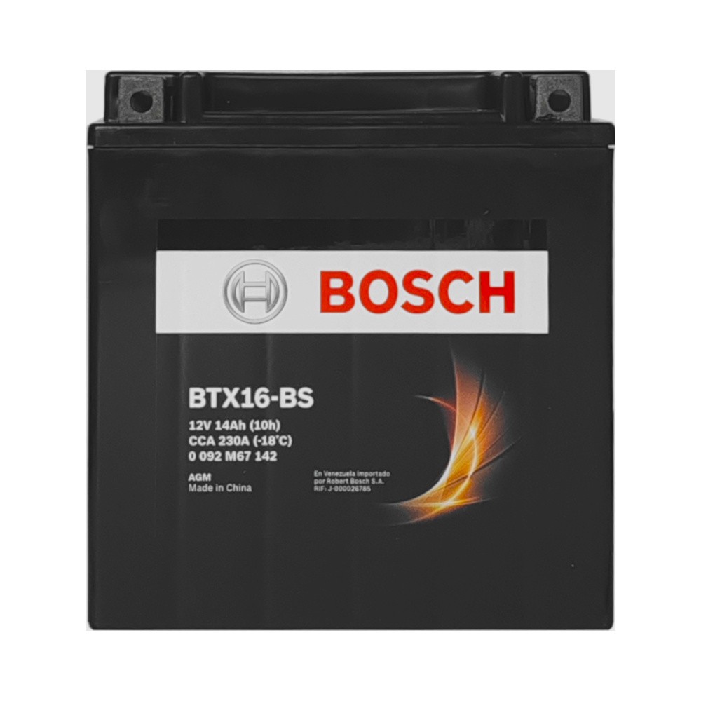 BATERIA DE MOTO BOSCH BTX16-BS 12V 14AH REF. M6022