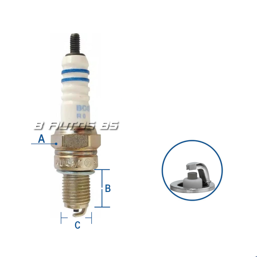 BUJIA BOSCH U4AC PARA MOTO HONDA REF. U4AC