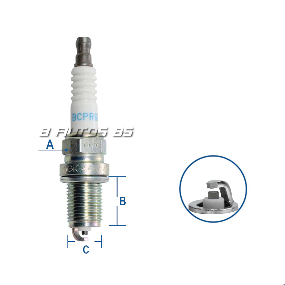 BUJIA NGK BCPR6ES CHEVROLET/ FIAT/ HYUNDAI/ TOYOTA REF. BCPR6ES