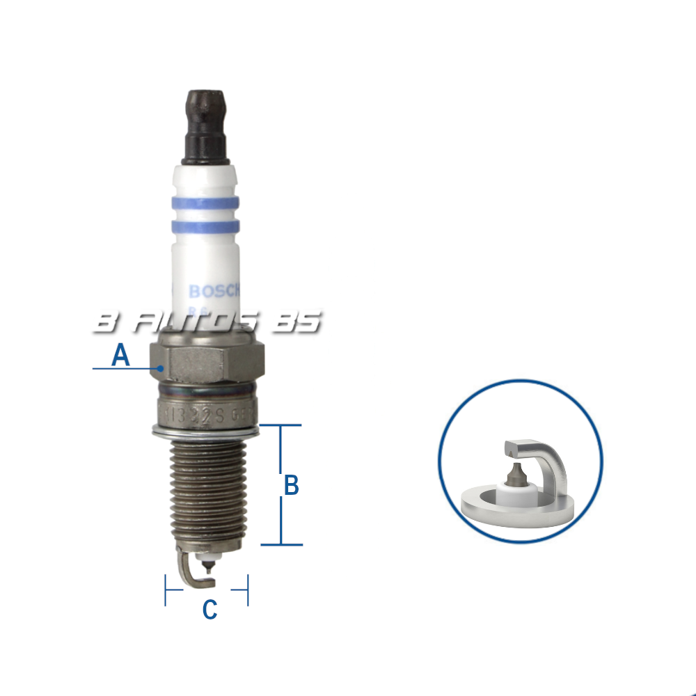 BUJIA BOSCH YR6KI332S IRIDIO FIAT/ SUZUKI REF. YR6KI332S