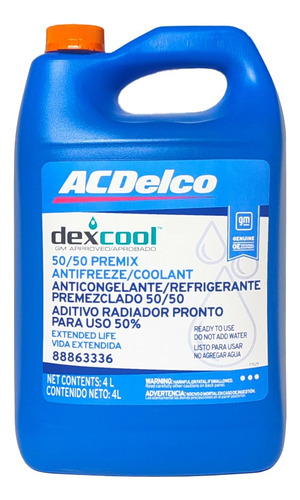 Refrigerante Acdelco Dex-cool Naranja 50/50