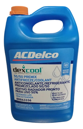 [88863336] Refrigerante Acdelco Dex-cool Naranja 50/50
