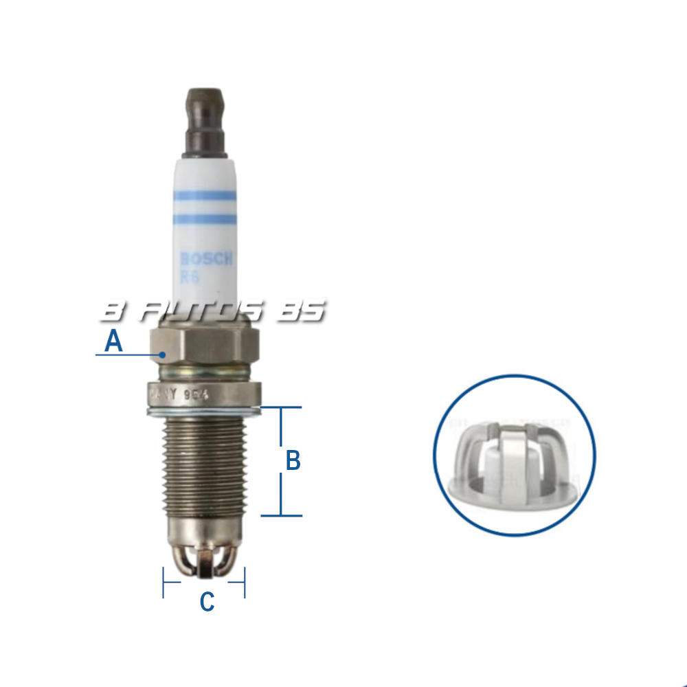 BUJIA BOSCH FLR7HTC0 VOLKSWAGEN AUDI FIAT REF. FLR7HTC0