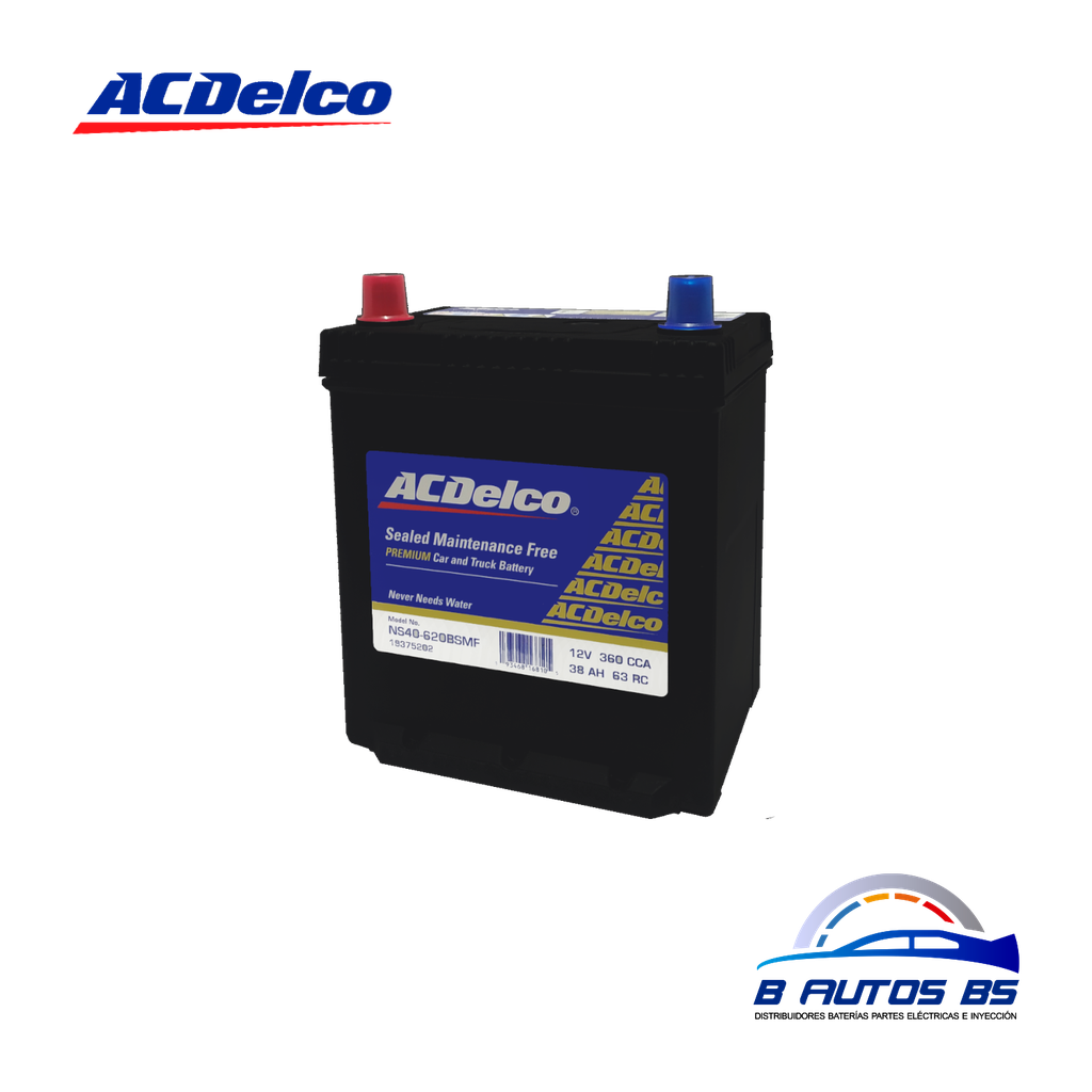 BATERIA AC-DELCO NS40 620 DORADA REF. 19334045