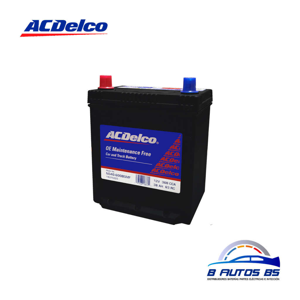 BATERIA AC-DELCO NS40 600 ROJA REF. 19334051