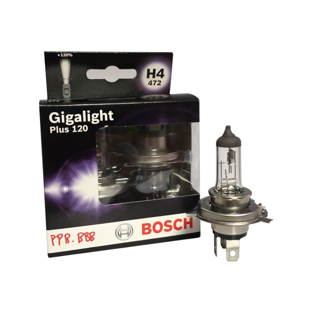 BOMBILLO H4 60/55W P43T GIGALIGHT PLUS 120 BOSCH REF. 1987301106