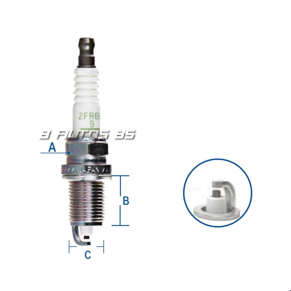 BUJIA NGK ZFR6U-9 CHEVROLET REF. ZFR6U-9
