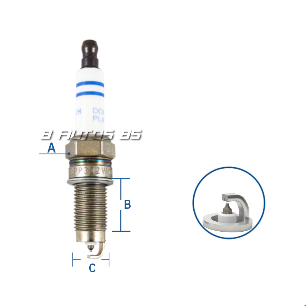 BUJIA BOSCH YR7LPP332W PLATINO AUDI/ VOLKSWAGEN REF. YR7LPP332W