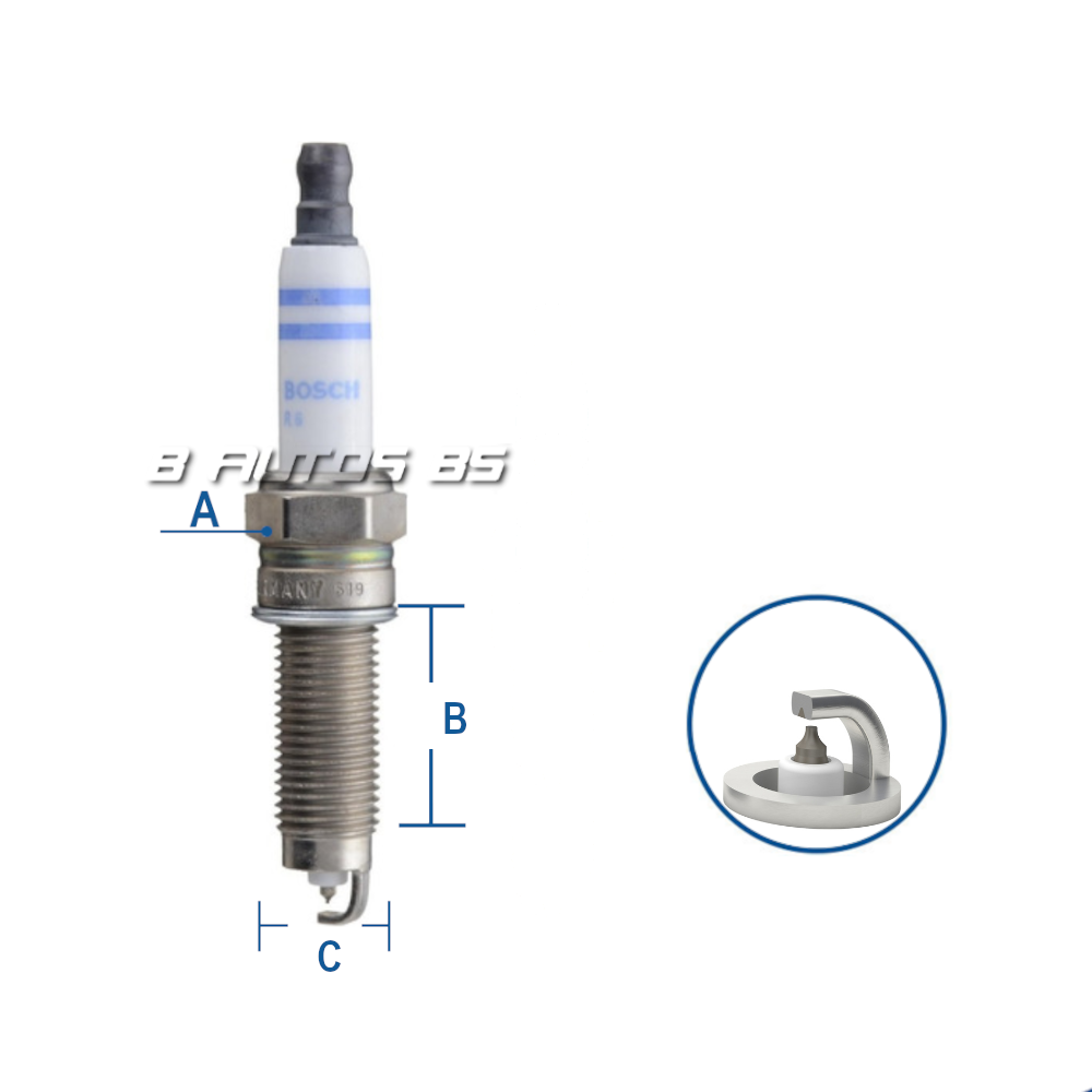 BUJIA BOSCH YR6TII330T IRIDIO AUDI/ VOLKSWAGEN REF. YR6TII330T