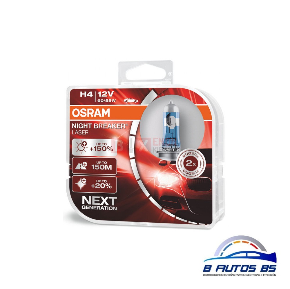 [64193NL] BOMBILLO H4 OSRAM NIGHT BREAKER 150% REF. 64193NL