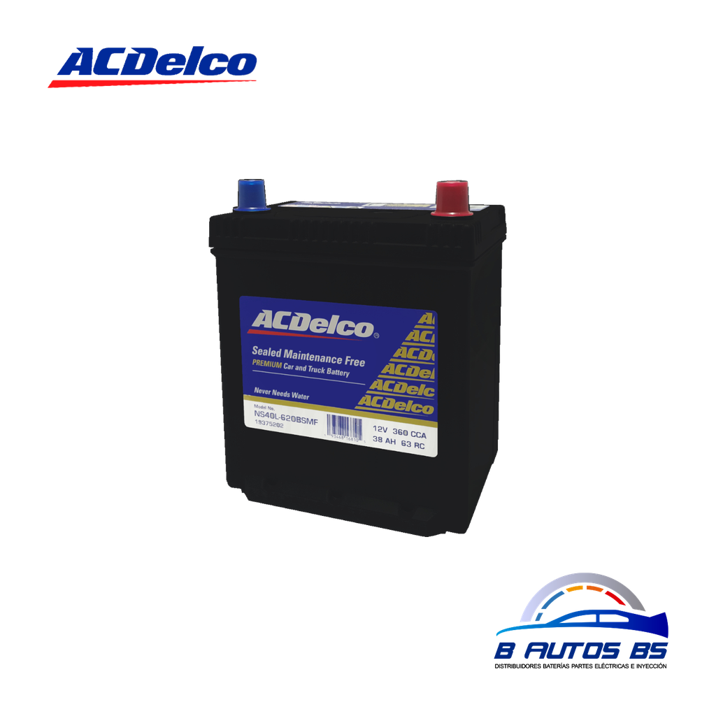 BATERIA AC-DELCO NS40L 620 DORADA REF. 19375202