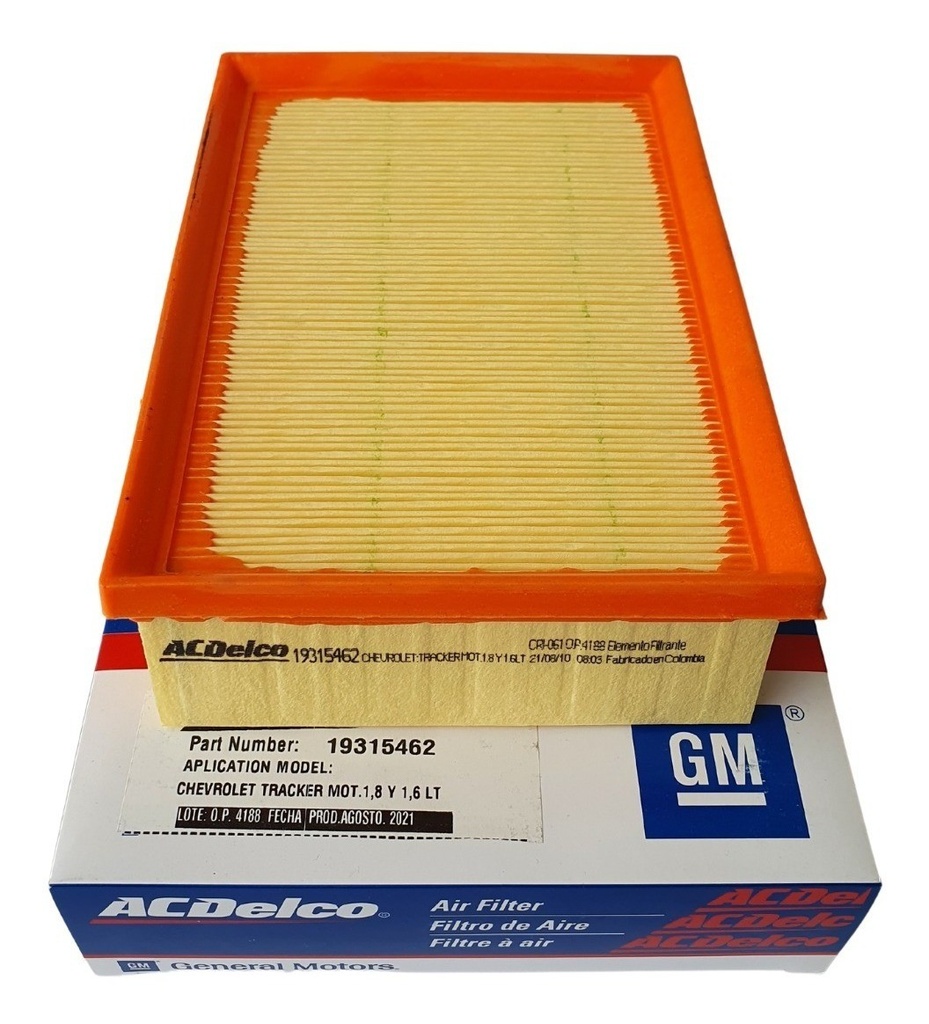 [19315462] FILTRO AIRE MOTOR CHEVROLET TRACKER 1.6 1.8 19315462 REF. 19315462