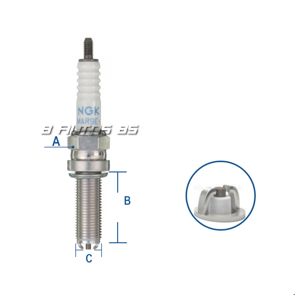 BUJIA NGK LMAR9E-J YAMAHA REF. LMAR9E-J