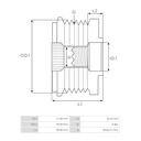 POLEA ALTERNADOR PEUGEOT, CITROEN REF. 28767