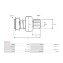 BENDIX ARRANQUE HNZ-1801 RENAULT LOGAN, SANDERO REF. ZM1801/8579013