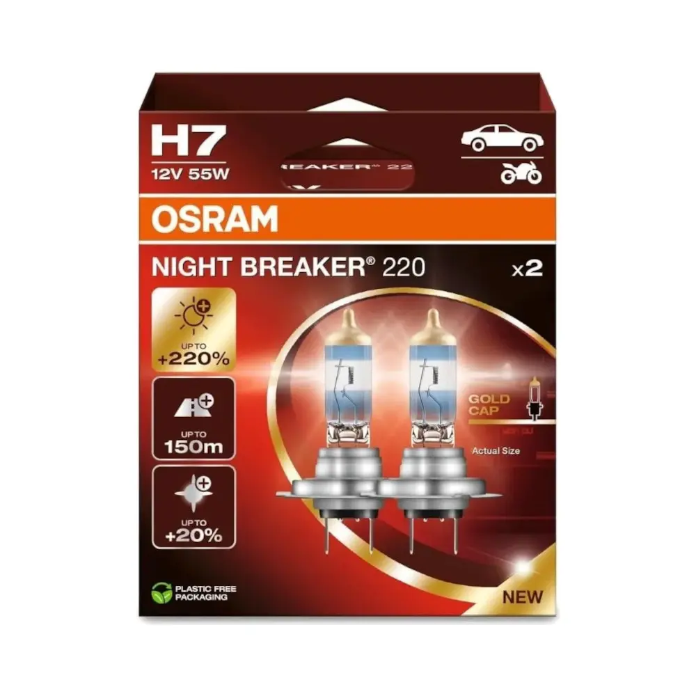 [64210NB220] BOMBILLO OSRAM H7 NIGHT BREAKER 220% REF. 64210NB220