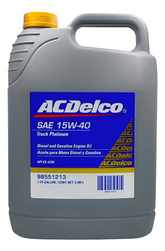 Galon Aceite Acdelco 15w40 Diesel 