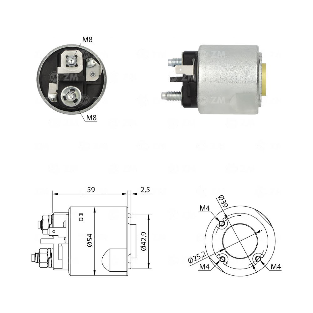 AUTOMATICO ARRANQUE ZM2-491 RENAULT REF. ZM2-491