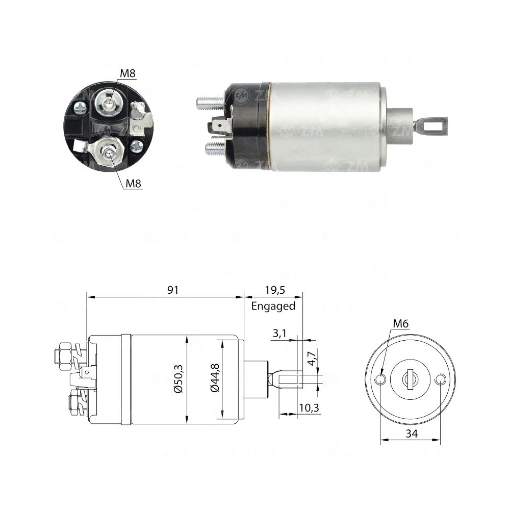 AUTOMATICO ARRANQUE ZM521 VOLKSWAGEN ESCARABAJO REF. ZM521