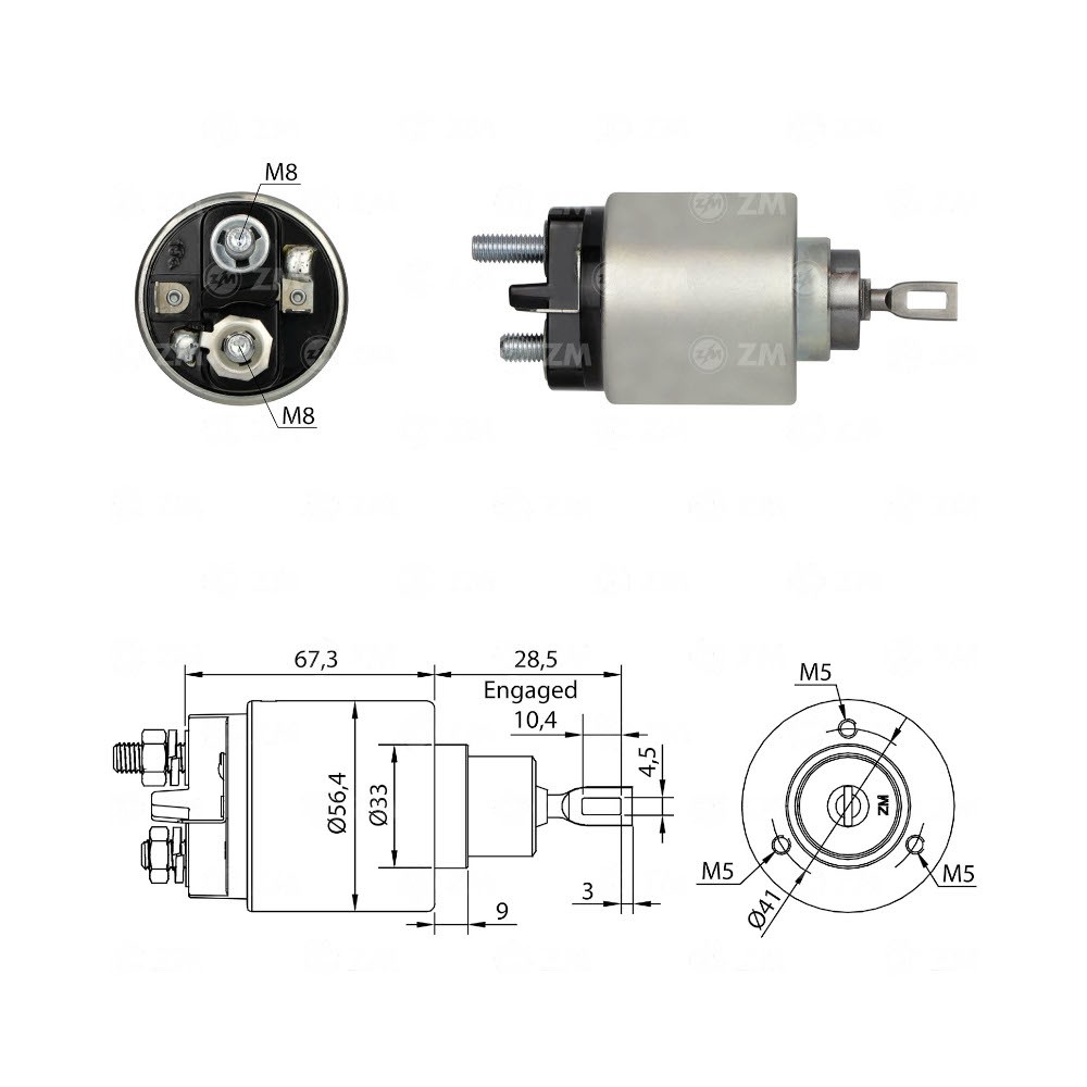 AUTOMATICO ARRANQUE ZM574 CHEVROLET, FIAT REF. ZZM574