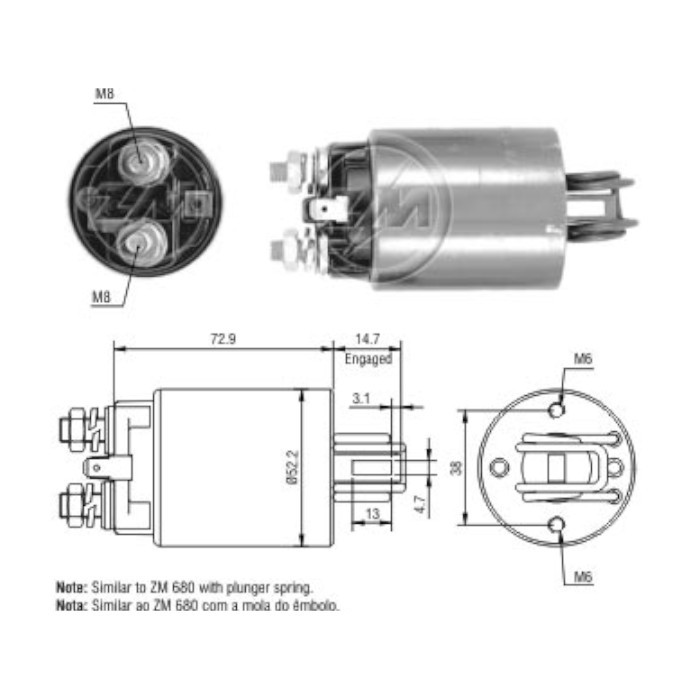 [ZM581] AUTOMATICO ARRANQUE ZM581 CHEVROLET, NISSAN REF. ZM581