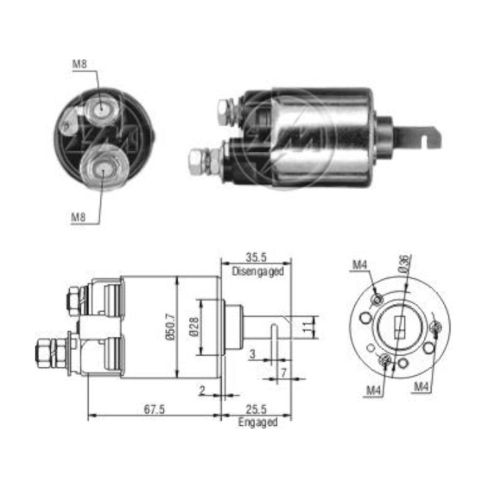 [ZM603] AUTOMATICO ARRANQUE ZM603 HONDA REF. ZM603