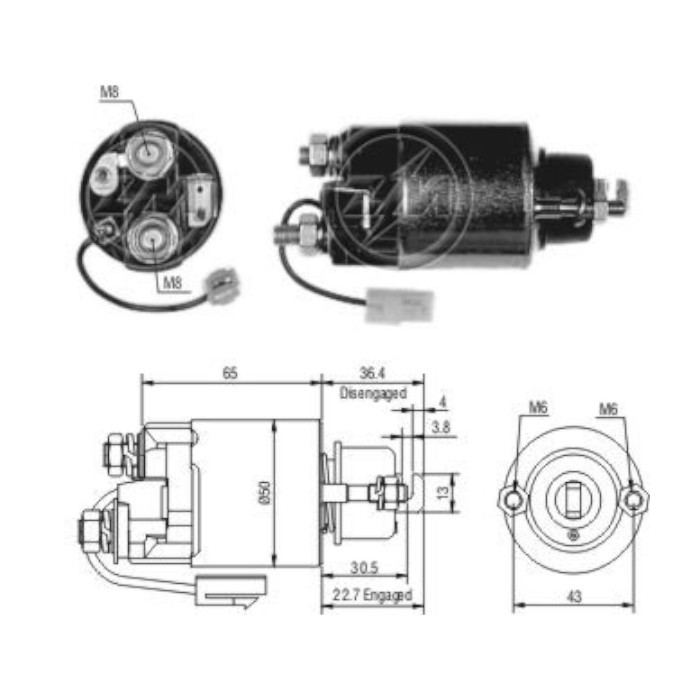 [ZM704] AUTOMATICO ARRANQUE ZM705 TOYOTA REF. ZM704