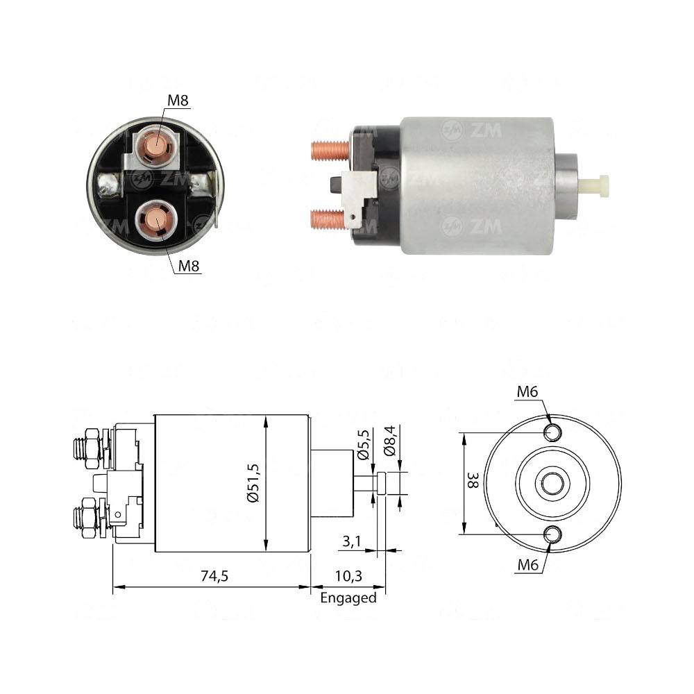 [ZM790] AUTOMATICO ARRANQUE ZM790 MITSUBISHI REF. ZM790