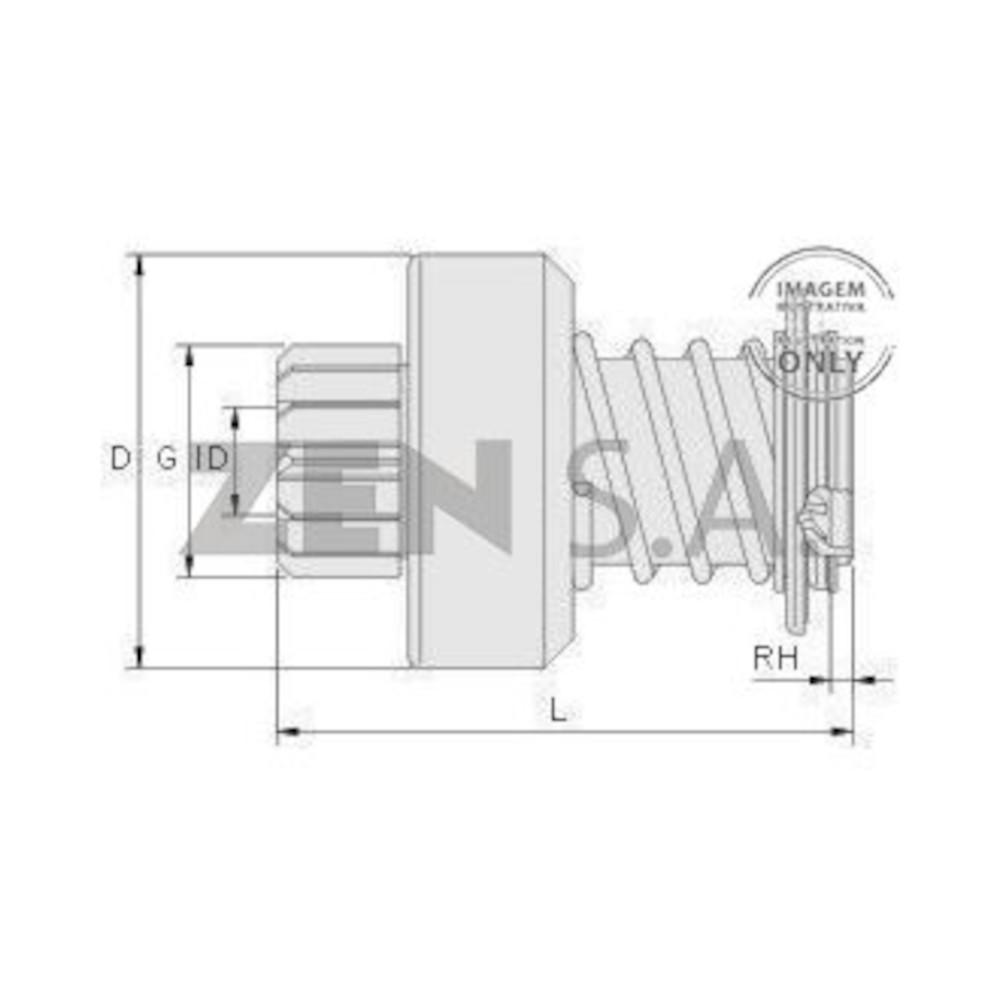 [HNZ-0108] BENDIX ARRANQUE HNZ-0108 BMW, CHEVROLET, VOLKSWAGEN REF. HNZ-0108