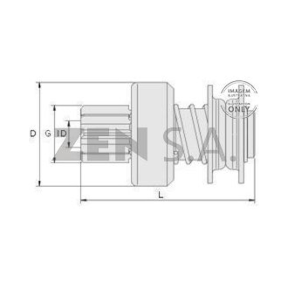 BENDIX ARRANQUE HNZ-0189 CITROEN, PEUGEOT, RENAULT REF. HNZ-0189
