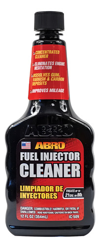 Limpiador De Inyectores Gasolina 354Ml /12 Onzas Abro Ref. IC-509