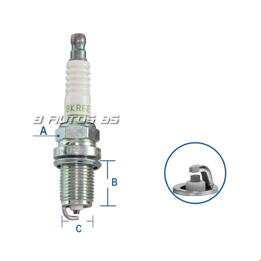 [BKR6E-11] BUJIA NGK BKR6E-11 COMPATIBLE CON CHEVROLET, MAZDA, RENAULT REF. BKR6E-11