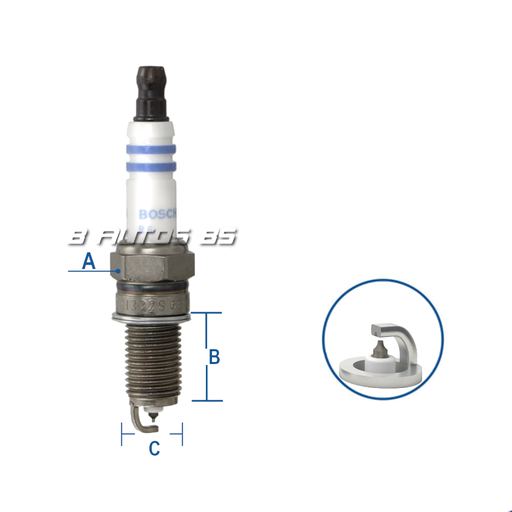 [YR6KI332S] BUJIA BOSCH YR6KI332S IRIDIO FIAT/ SUZUKI REF. YR6KI332S