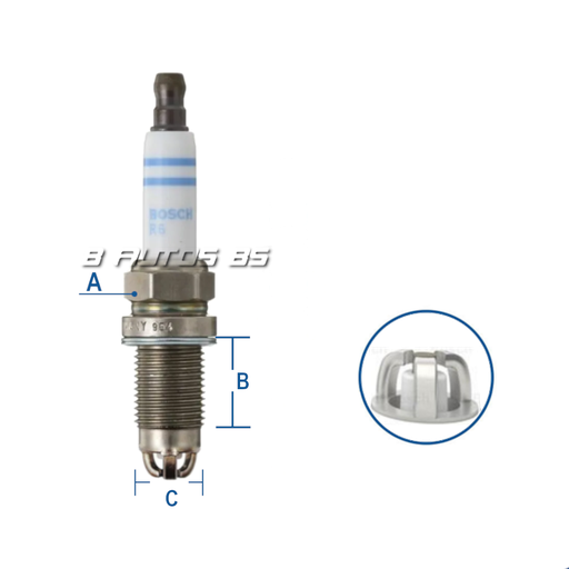 [FLR7HTC0] BUJIA BOSCH FLR7HTC0 VOLKSWAGEN AUDI FIAT REF. FLR7HTC0