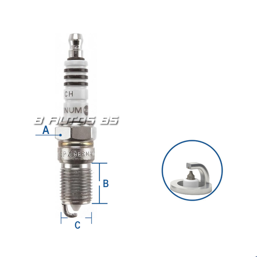 [HR8DP] BUJIA BOSCH HR8DP PLATINO MERCEDES BENZ REF. HR8DP