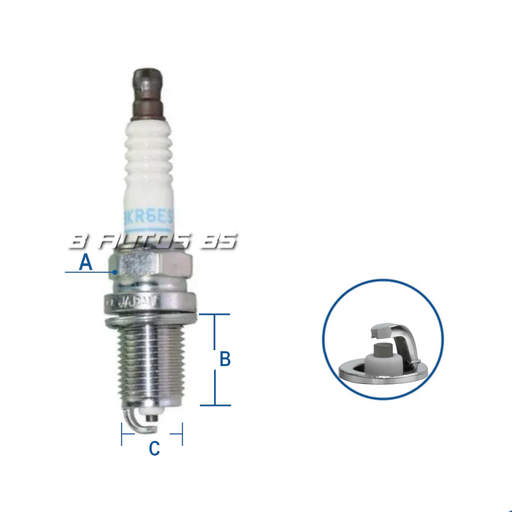 [BKR6ESZ] BUJIA NGK BKR6ESZ-10 CHEVROLET/ MAZDA/ RENAULT REF. BKR6ESZ