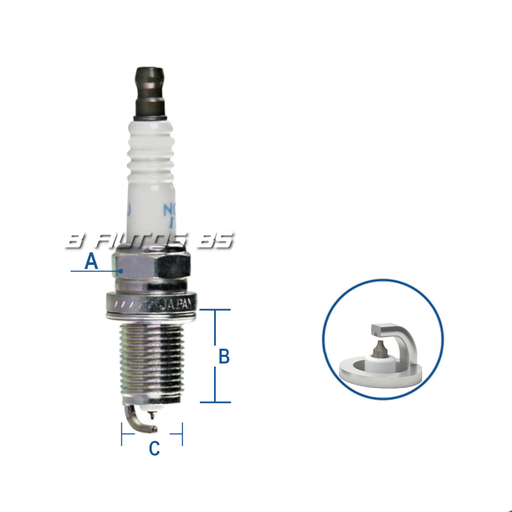 [IFR5J11] BUJIA NGK IFR5J11 IRIDIO CHEVROLET/ NISSAN/ RENAULT REF. IFR5J11