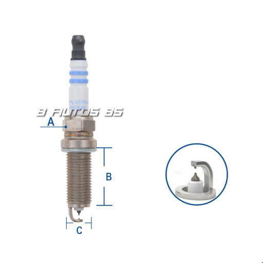[VR8NII35U] BUJIA BOSCH VR8NII35U IRIDIO NISSAN/ RENAULT REF. VR8NII35U