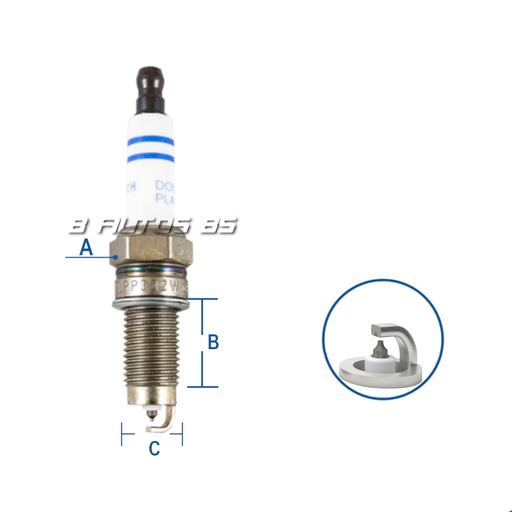 [YR7LPP332W] BUJIA BOSCH YR7LPP332W PLATINO AUDI/ VOLKSWAGEN REF. YR7LPP332W