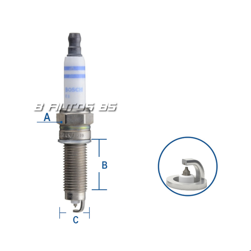 [YR6TII330T] BUJIA BOSCH YR6TII330T IRIDIO AUDI/ VOLKSWAGEN REF. YR6TII330T