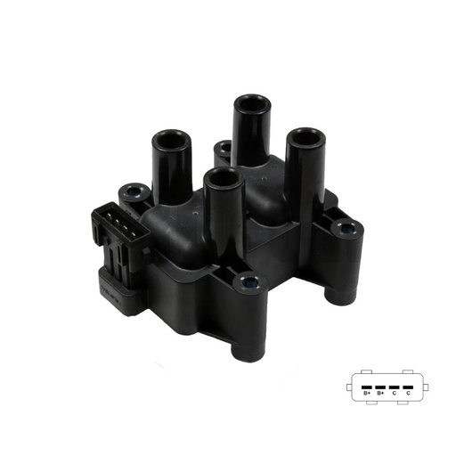 [C5100-E07-F2] BOBINA DE ENCENDIDO PORTER C5100-E07-F2 CHERY VAN REF. C5100-E07-F2