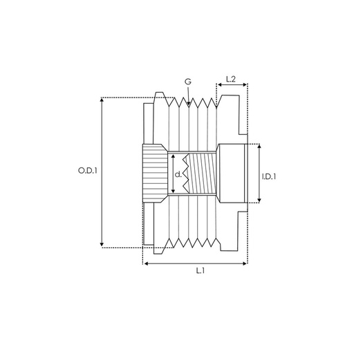 [28595] Polea Alternador compatible Audi A4/ A6 Volskwagen 5c 28595