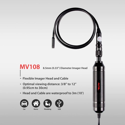 [MV108] Autel Mv108 Maxivideo Inspeccion Alcance De Vídeo