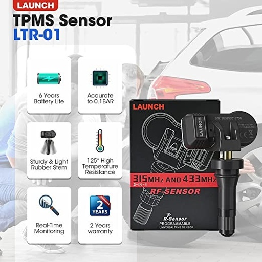 [4301050559] SENSOR TPMS LAUNCH CON VÁLVULA EN CAUCHO REF. 4301050559