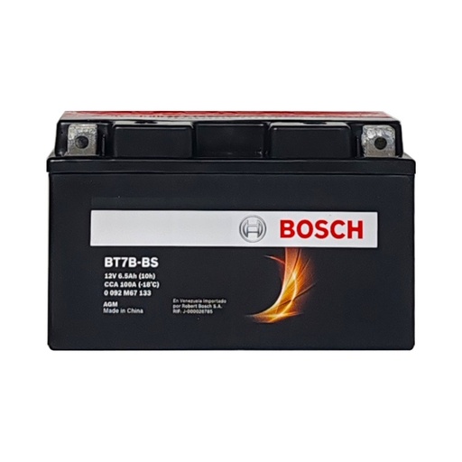 [0092M67133] BATERIA DE MOTO BOSCH BT7B-BS 12V 6.5 AH REF. 0092M67133