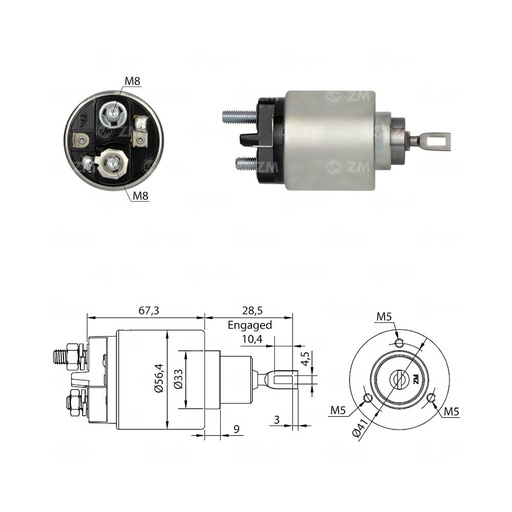 [ZZM574] AUTOMATICO ARRANQUE ZM574 CHEVROLET, FIAT REF. ZZM574