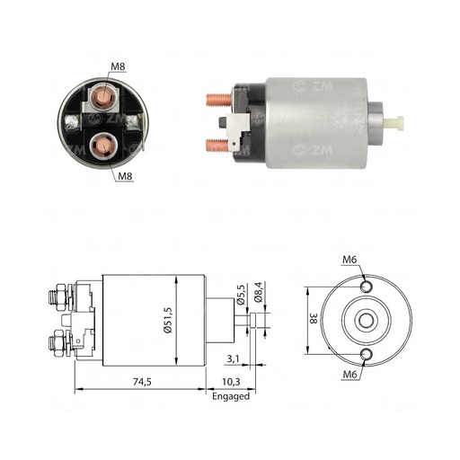 [ZM790] AUTOMATICO ARRANQUE ZM790 MITSUBISHI REF. ZM790
