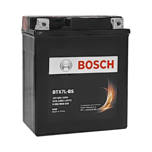 [0092M60060] BATERIA DE MOTO BOSCH BTX7L-BS 12V 6AH REF. 0092M60060